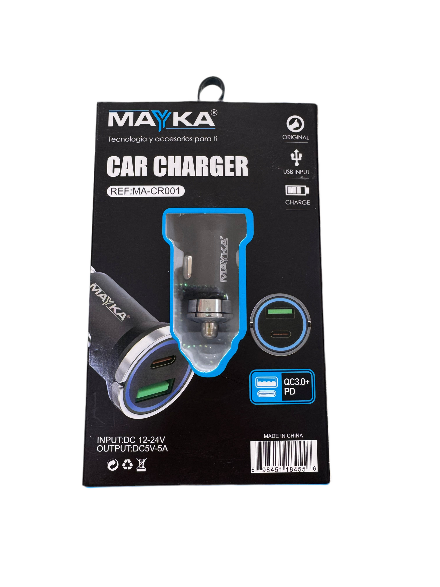 CARGADOR CARRO USB/TIPO C