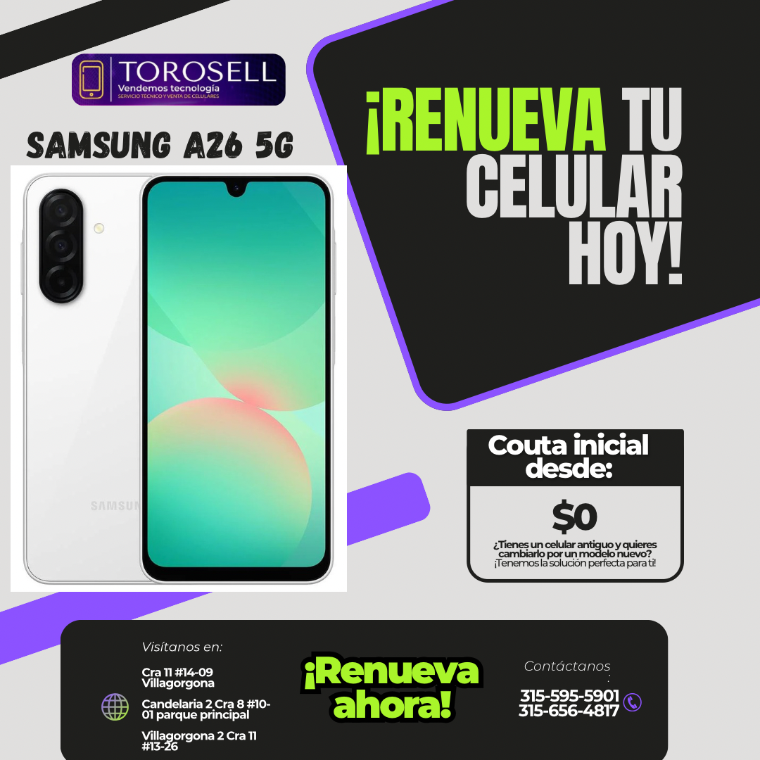 SAMSUNG A26 5G 8RAM/256GB