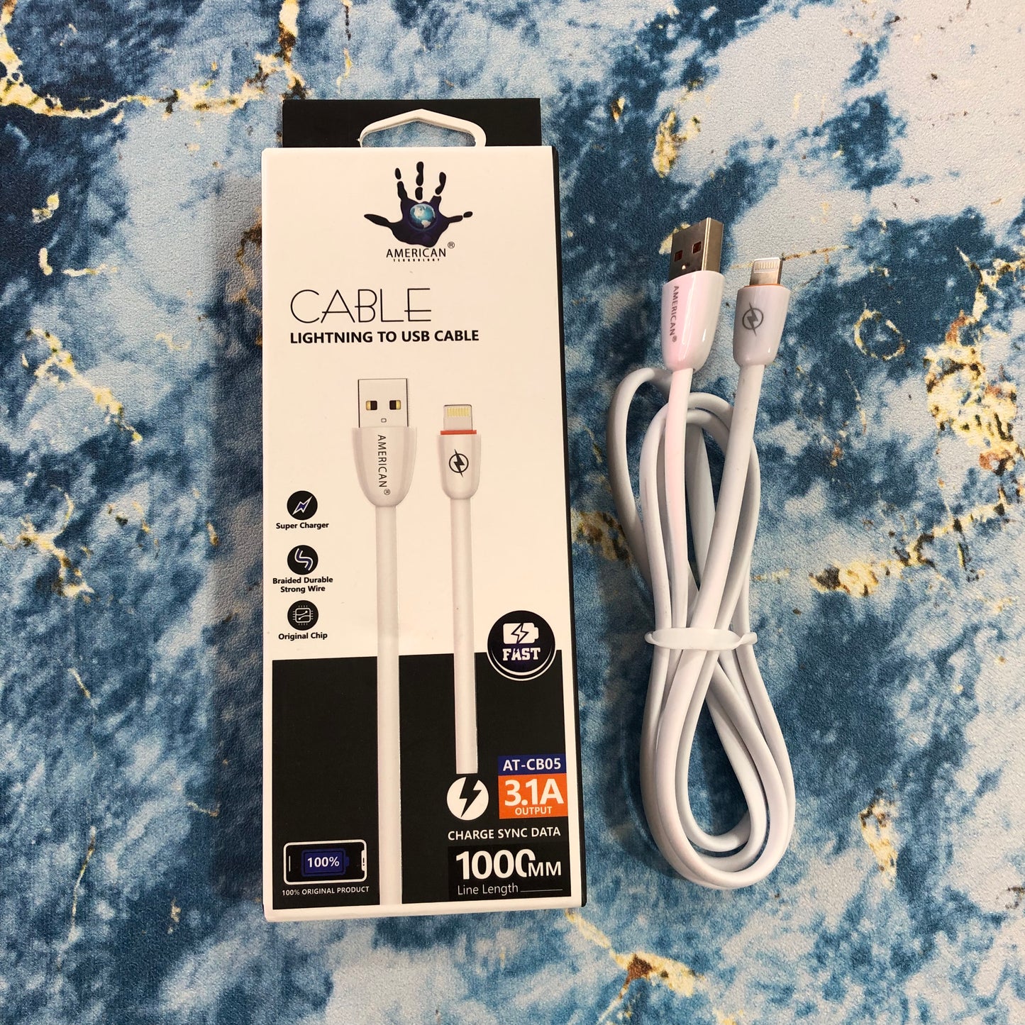 CABLE IPHONE AMERICAN SILICONADO USB A IPHONE