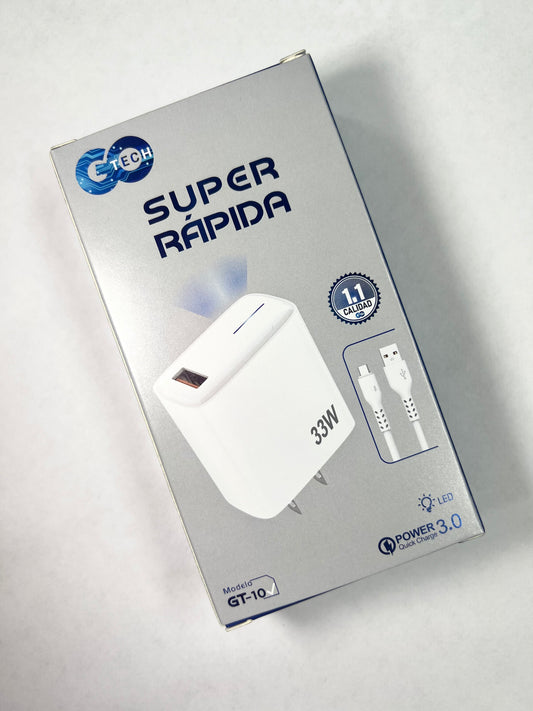 CARGADOR 65W SUPER RAPIDA TIPO C Y USB