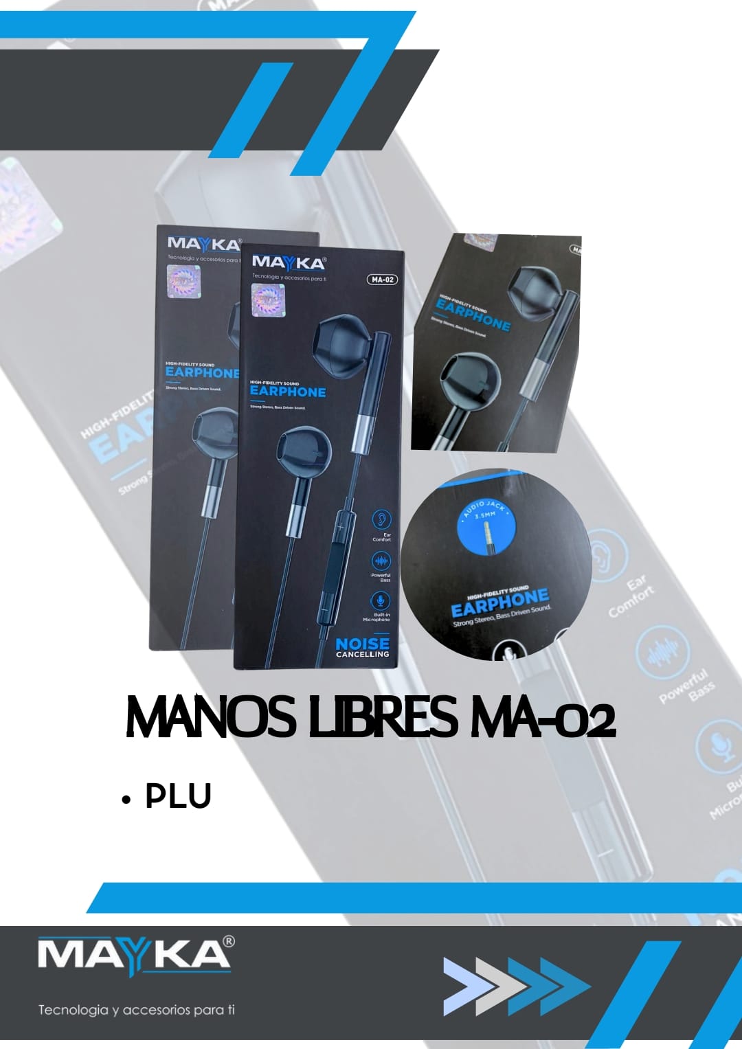 MANOS LIBRES MAYKA EARPHONE PLUS