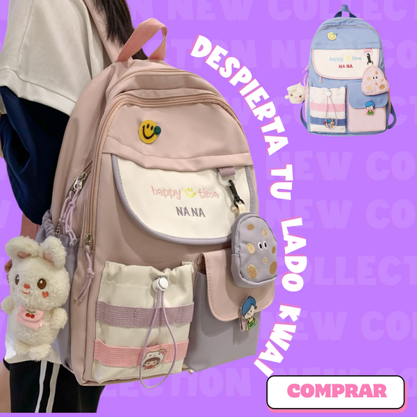 MALETA KWAI ROSA AZUL MOSTAZA