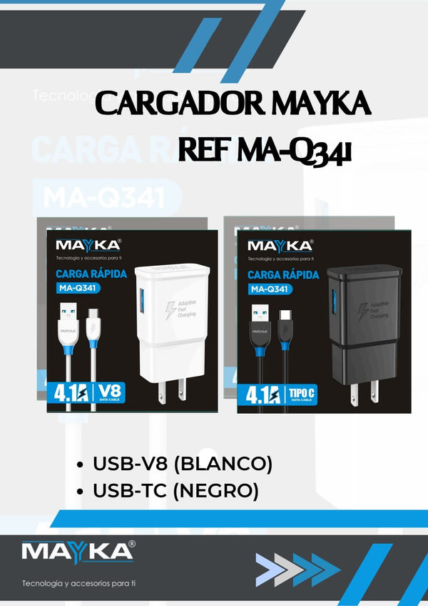 CARGADOR MAYKA V8 4.1A