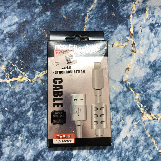 CABLE IPHONE FILTRO USB A IPHONE 1.5 METROS