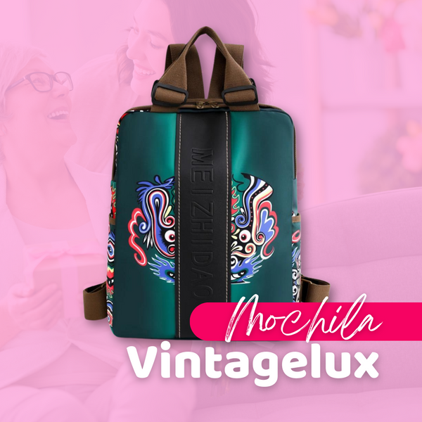 MOCHILA VINTAGELUX URBANA Y FLORES