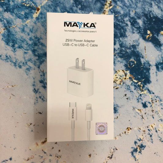 CARGADOR IPHONE MAYKA TIPO C A IPHONE 25W