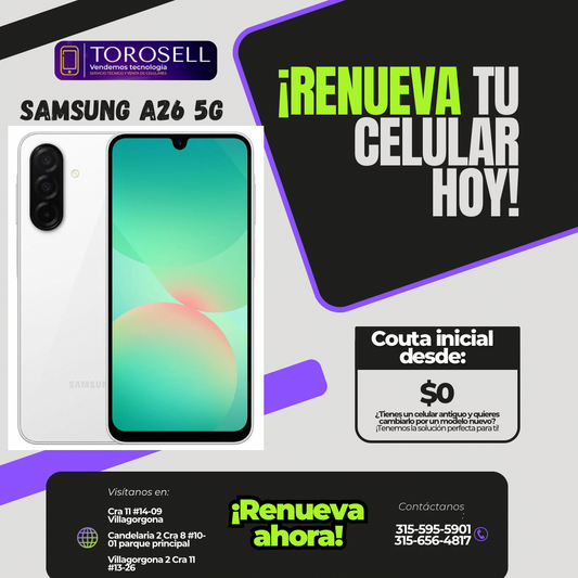 SAMSUNG A26 5G 8RAM/256GB