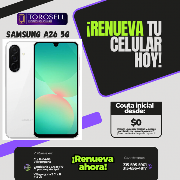 SAMSUNG A26 5G 8RAM/256GB