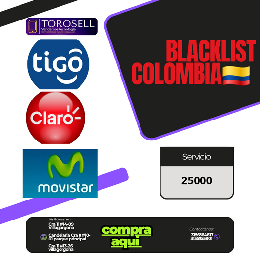 Servicio de *BLACKLIST COLOMBIA🇨🇴* para esos Clientes 🐀🐭 Ratas que *NO PAGAN* sus Procesos o Fiaron 📱  y SI pagan  se les puede  Recuperar.✌🏻(FUNCIONA como UN PAYJOY MDM) Vuelven por que Vuelven.... 🔥