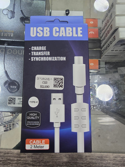USB CABLE A TIPO C CON FILTRO
